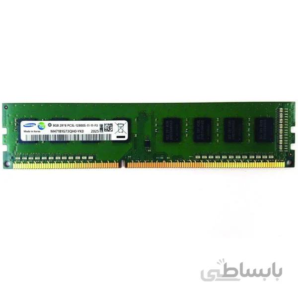 رم دسکتاپ DDR3 تک کاناله 1600 مگاهرتز CL11 سامسونگ مدل PC3L ظرفیت 8 گیگابایت