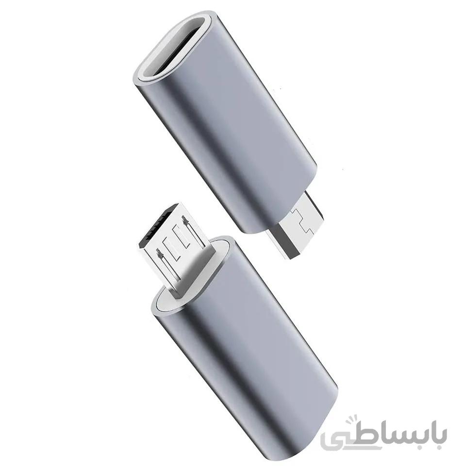 مبدل OTG Micro USB به USB-C مدل فلزی اورجینال