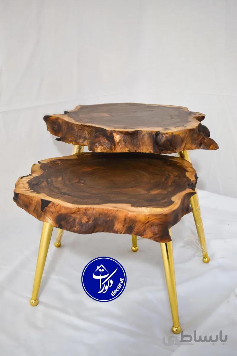 ست عسلی روستیک ( چوب گردو )