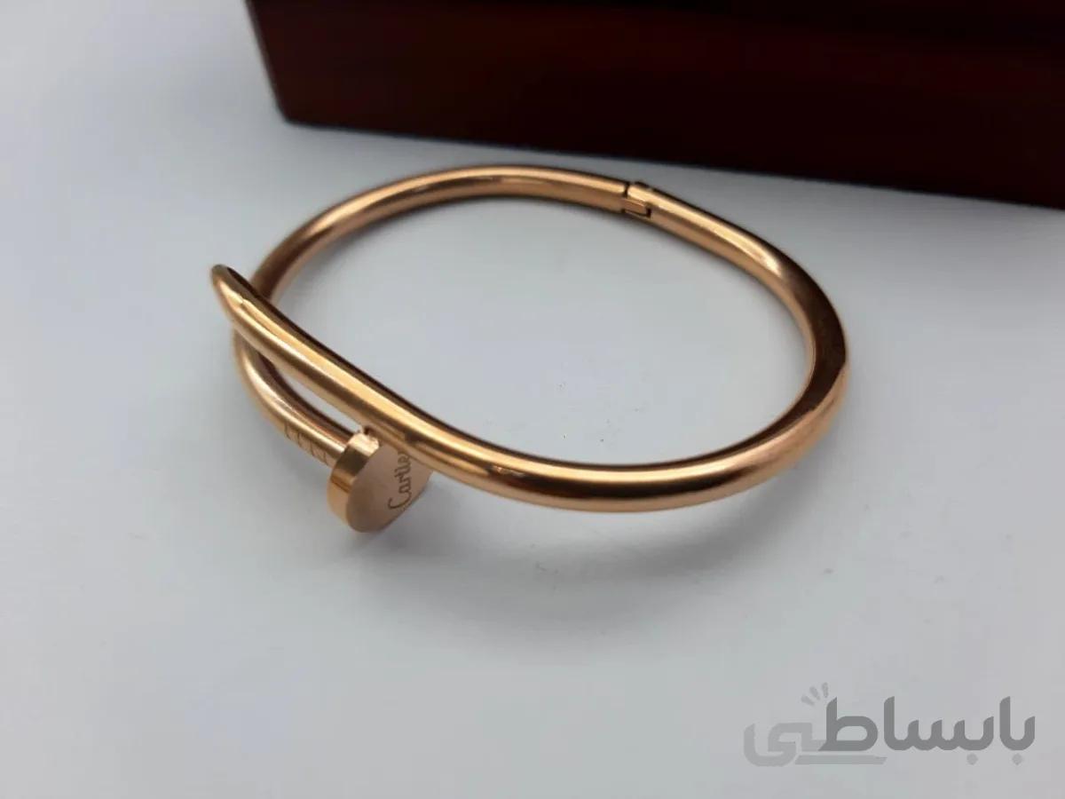دستبند کارتیر رزگلد میخی
