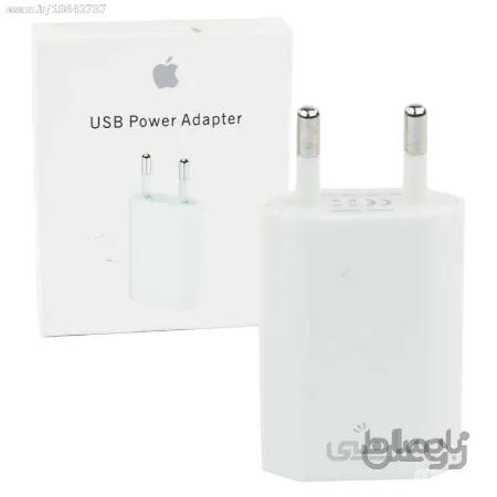 شارژر دیواری 5 وات اپل مدل A1400 اصلی (اورجینال اپل استور)
