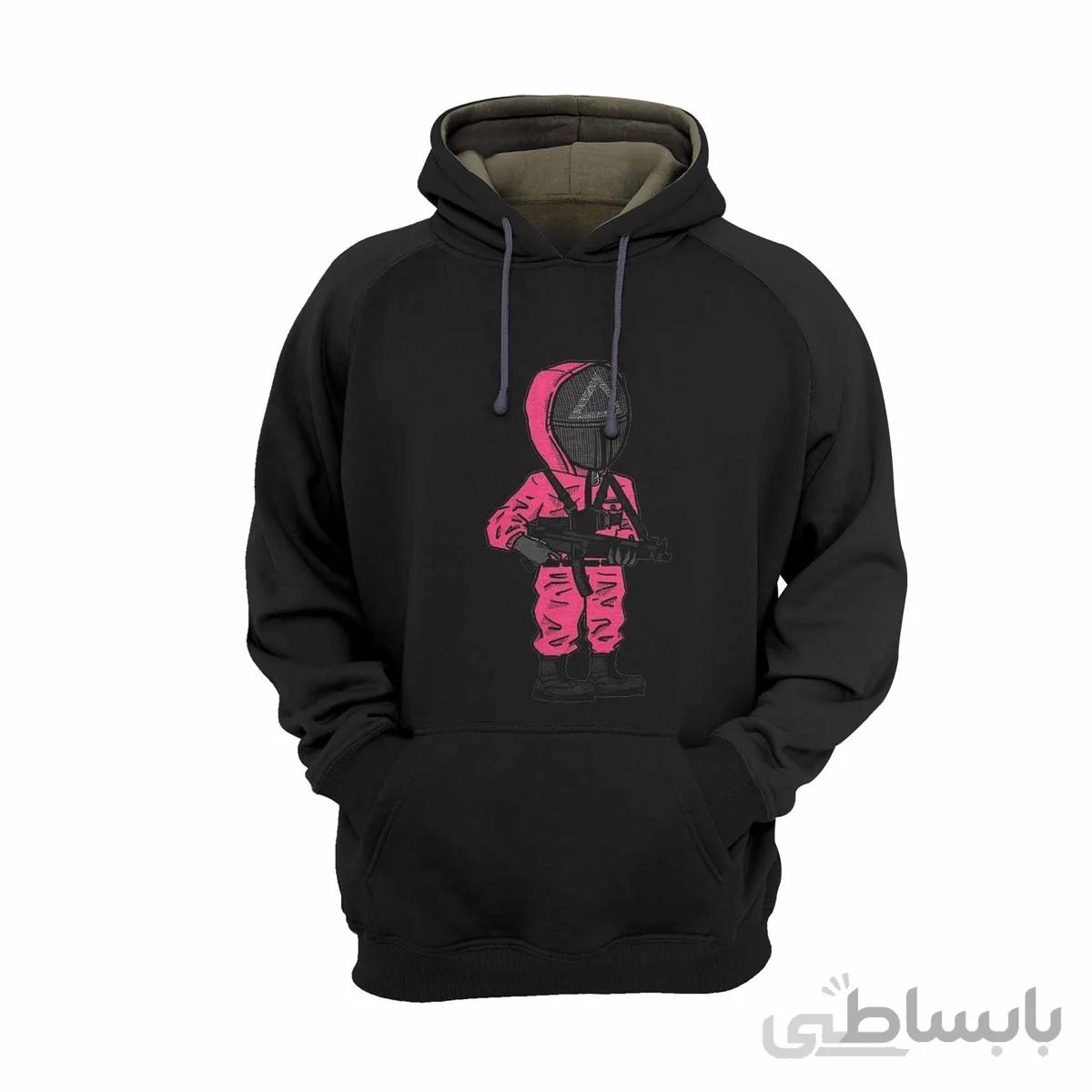 هودی مشکی طرح سریال اسکویید گیم squid game