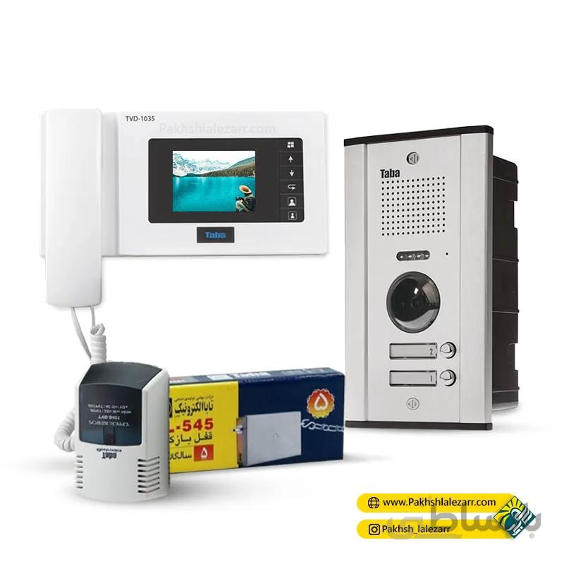 پکیج کامل آیفون تصویری مانیتور 4.3 اینچ مدل 1035 و پنل ثمین تابا الکترونیک