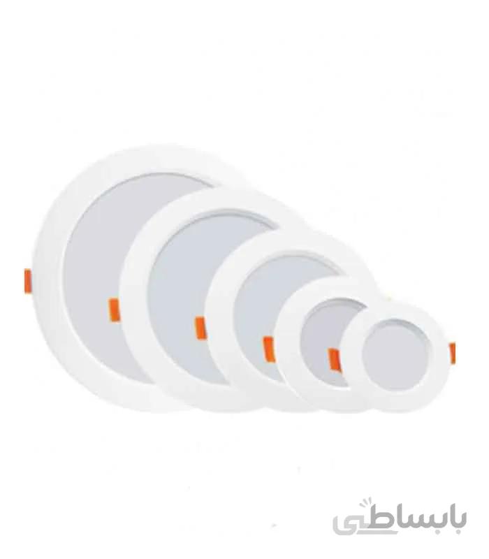 چراغ پنلی توکار 7 وات دایره ای پارس شعاع توس مدل سولاریس ا ParsShoaToos Solaris LED Panel Light 7W