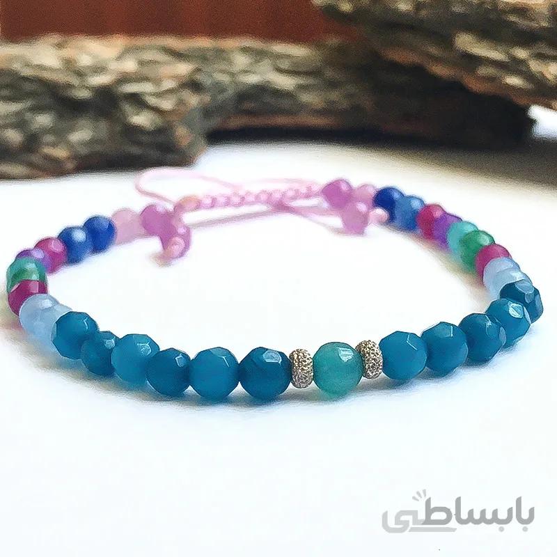 دستبند نقره زنانه مدل ایران ا iran silver beaded