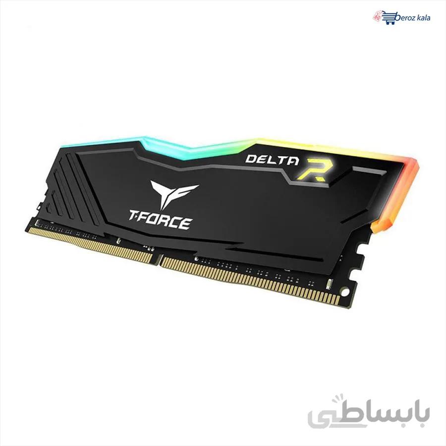 رم کامپیوتر DDR4 تک کاناله 3200 مگاهرتز CL16 تیم گروپ مدل DELTA RGB ظرفیت 16 گیگابایت ا Ram Desktop DDR4 Single Channel 3200 MHz CL16 DELTA RGB Team Group Capacity 16 Gigabytes