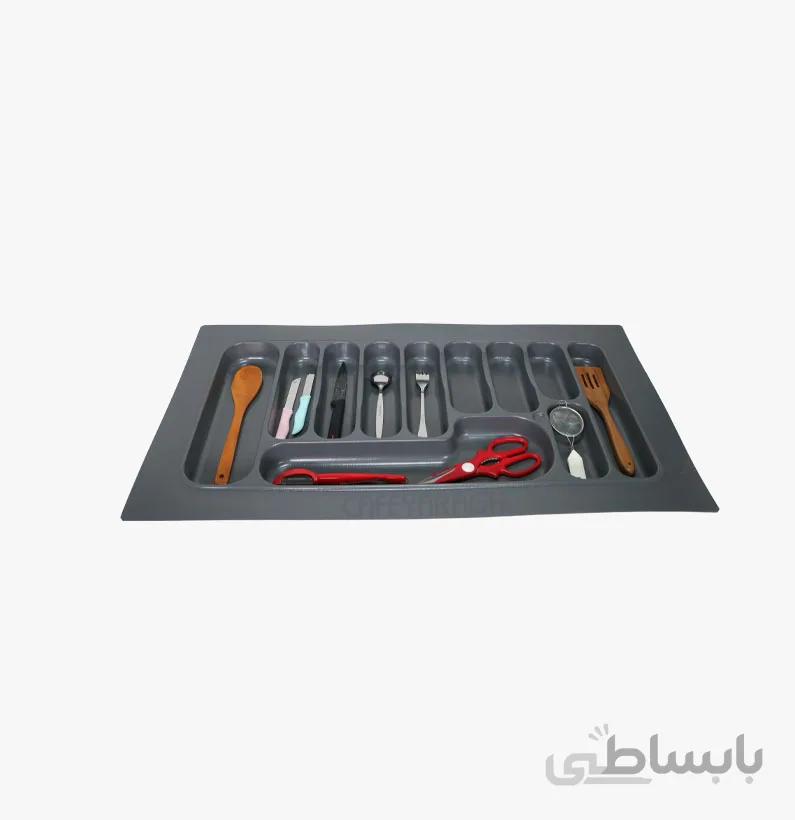 جا قاشقی پلاستیکی طوسی سایز 90