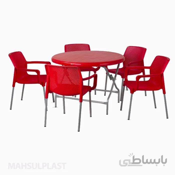 ست میز و صندلی5 نفره دسته دار صبا