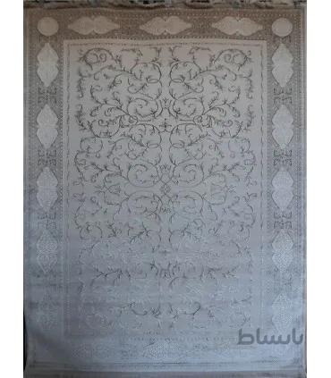 فرش ماشینی زمرد مشهد طرح 1905 کرم