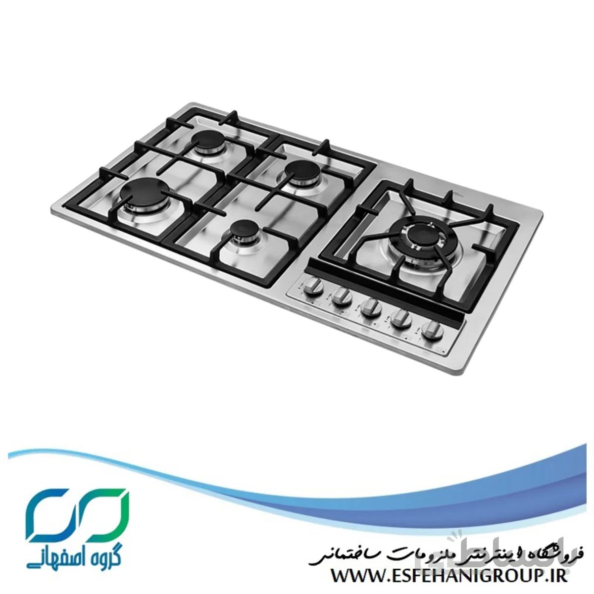 اجاق گاز صفحه ای اخوان 5 شعله مدل G133-S-HE ا AKHAVAN G133-S-HE GAS STOVE