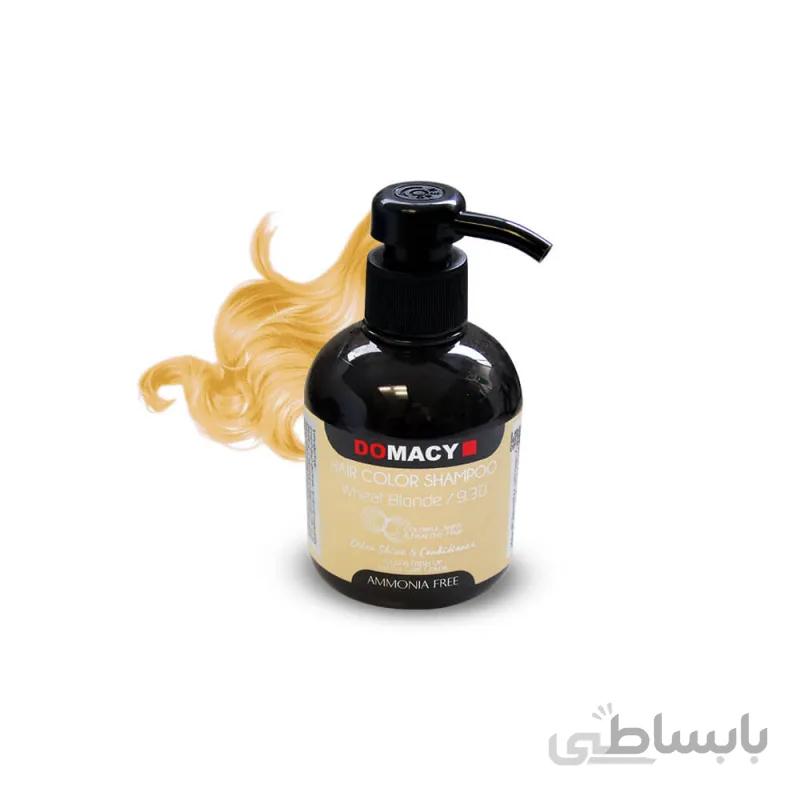 شامپو رنگساژ دوماسی حجم 300 میل شماره 9.30 (بلوند گندمی) ا Domacy Hair Color Shampoo 300ml-9.30