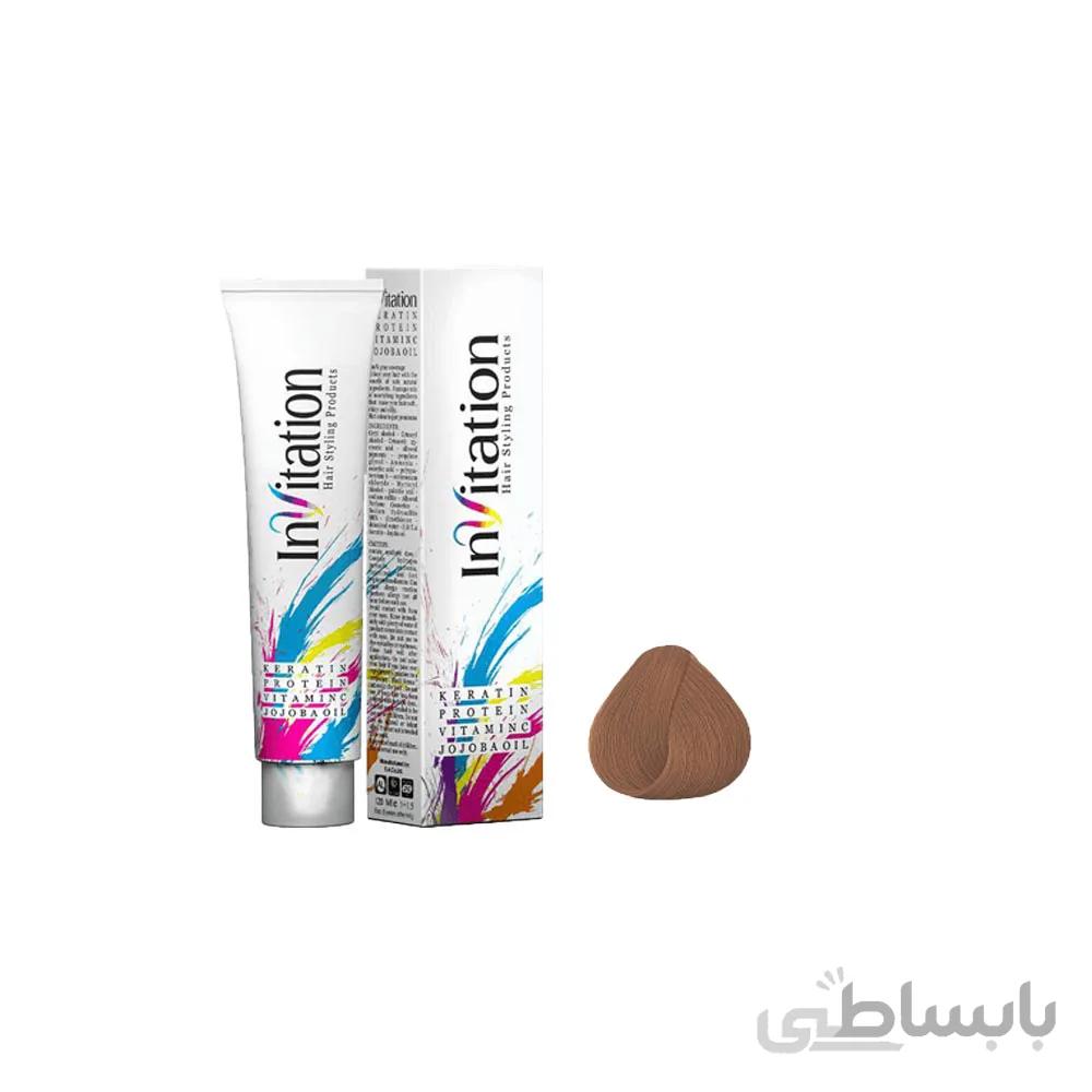 رنگ مو اینویتیشن شماره CK.6حجم 120 میلی لیتر رنگ کافه کاراملی متوسط