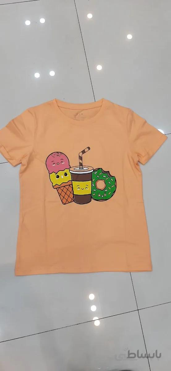 تیشرت زنانه طرح دونات بستنی برند H and M m ا T.shirt