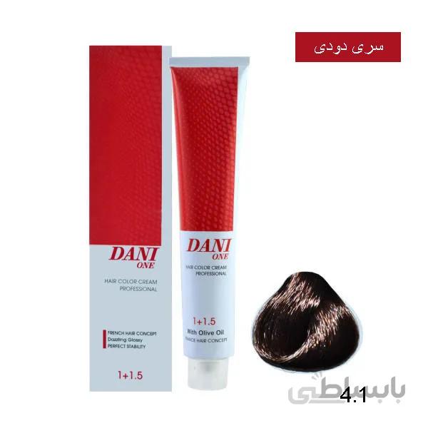 رنگ مو دنی وان سری دودی شماره 4.1 رنگ قهوه ای دودی متوسط