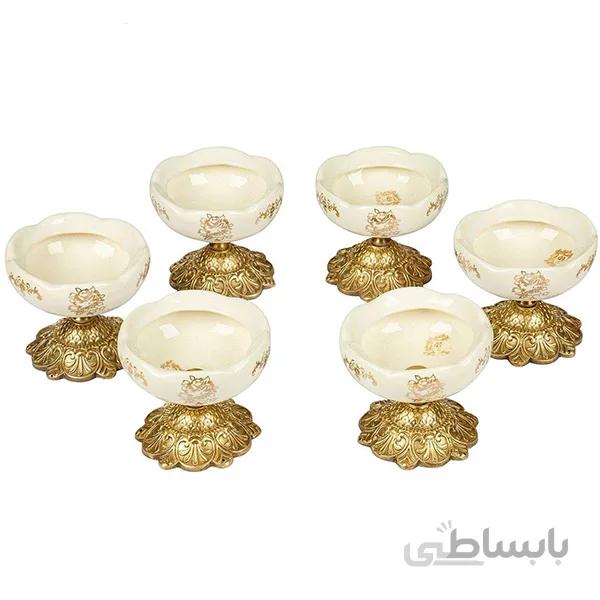 مجموعه ظروف هفت سین 6 پارچه چشمه نور کد C2965 انتیک