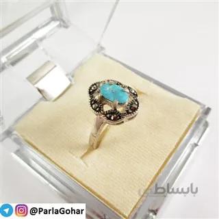 انگشتر نقره فیروزه زنانه کد 2871 ا قیمت به شرط خرید تیمی