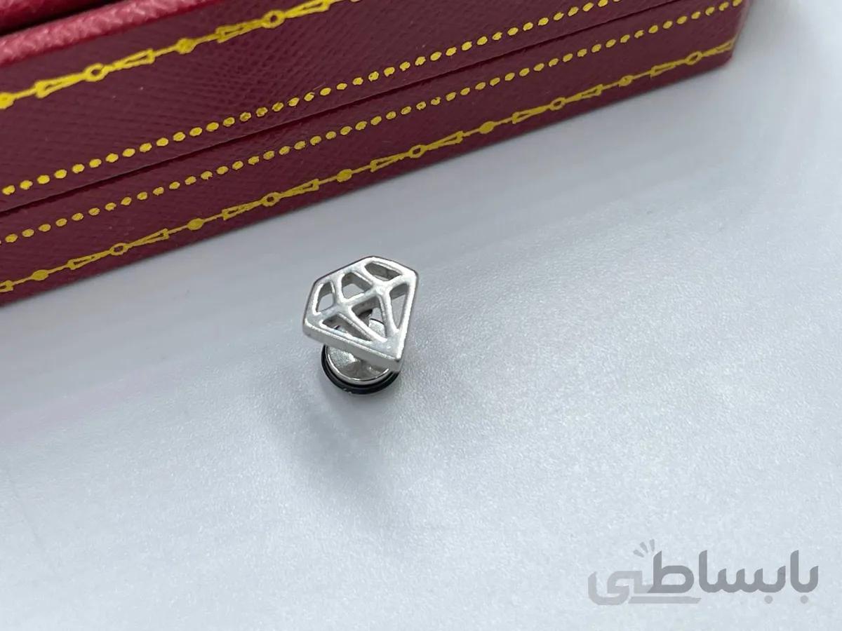 پیرسینگ الماس نقره ای