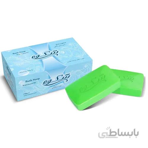 صابون حمام سبز شکوه بسته 6 عددی وزن 125 گرمی ا Shokooh Bath Green Soap 6x125gr