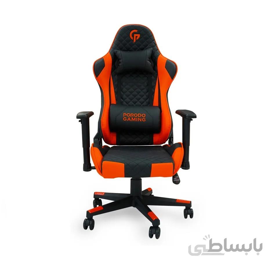 صندلی راحتی گیمینگ پرودو Porodo PDX512-BKO ا (PORODO Lifestyle Gaming Chair Black/Orange PDX512-BKO)