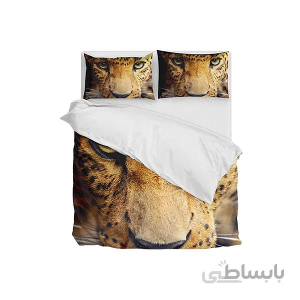 ست لحاف تک نفره ۴ تکه سه بعدی king size -طرح LEOPARD FACE