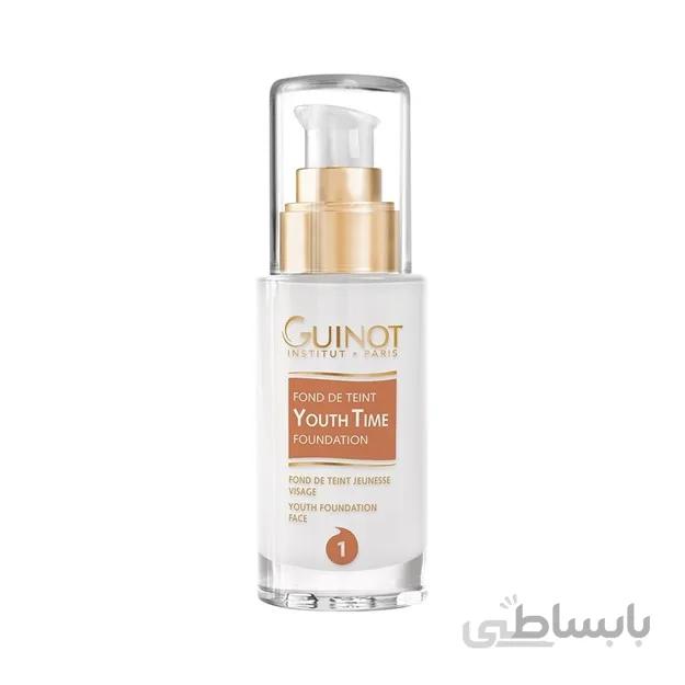 کرم پودر جوان کننده گینو مدل Youth Time شماره 3 حجم 30 میل ا Guinot Youth Time Tinted Cream No3-30ml