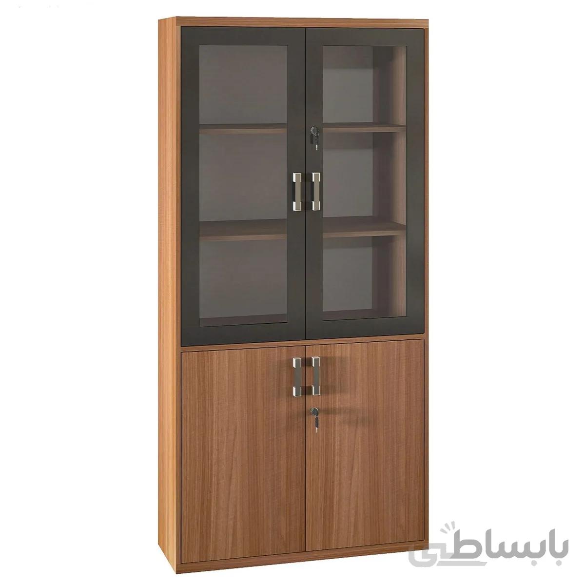 کمداداری کتابخانه قابدار - ایرانیان چوب