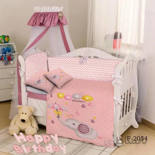 روتختی سه بعدی ساتن ابریشم ترک طرح عروسکی - کد F 2054