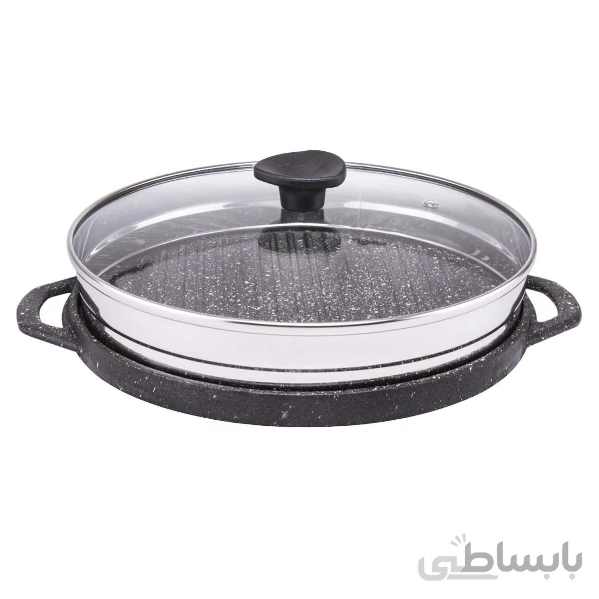 تابه گریل دربدار چدنی پرانی مدل Nice کد 1010