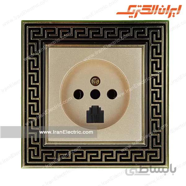 پریز تلفن دوکاره آرکا بژ