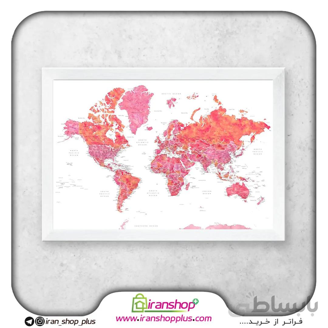 تابلو نقشه جهان World کد W13
