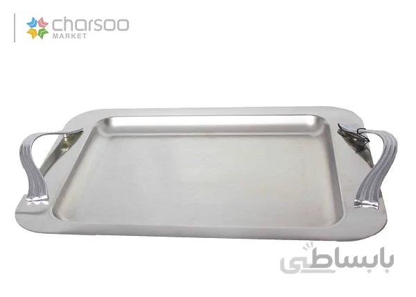 سینی استیل مستطیلی سایز 27*37 سانتی متر