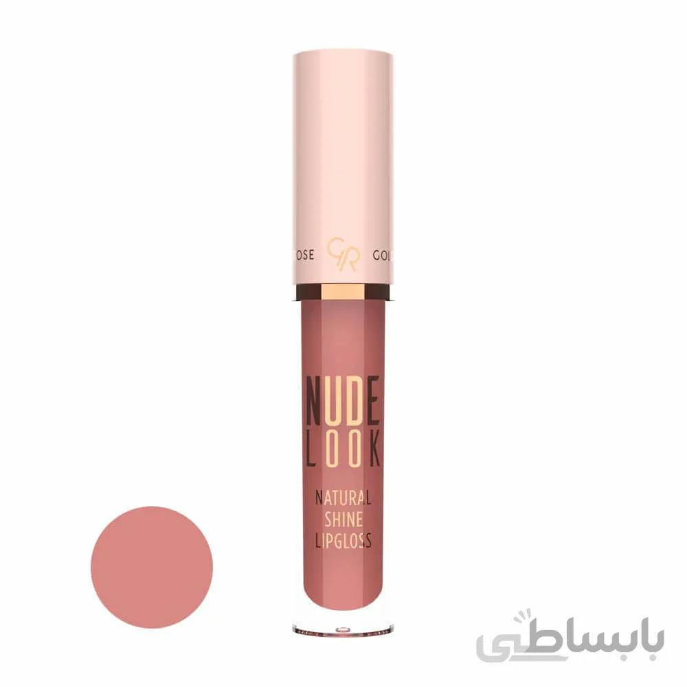 رژ لب مایع گلدن رز مدل نود لوک براق شماره 04 Golden Rose ا Golden Rose Liquid Lipstick Model Shiny Nude Look NO.04