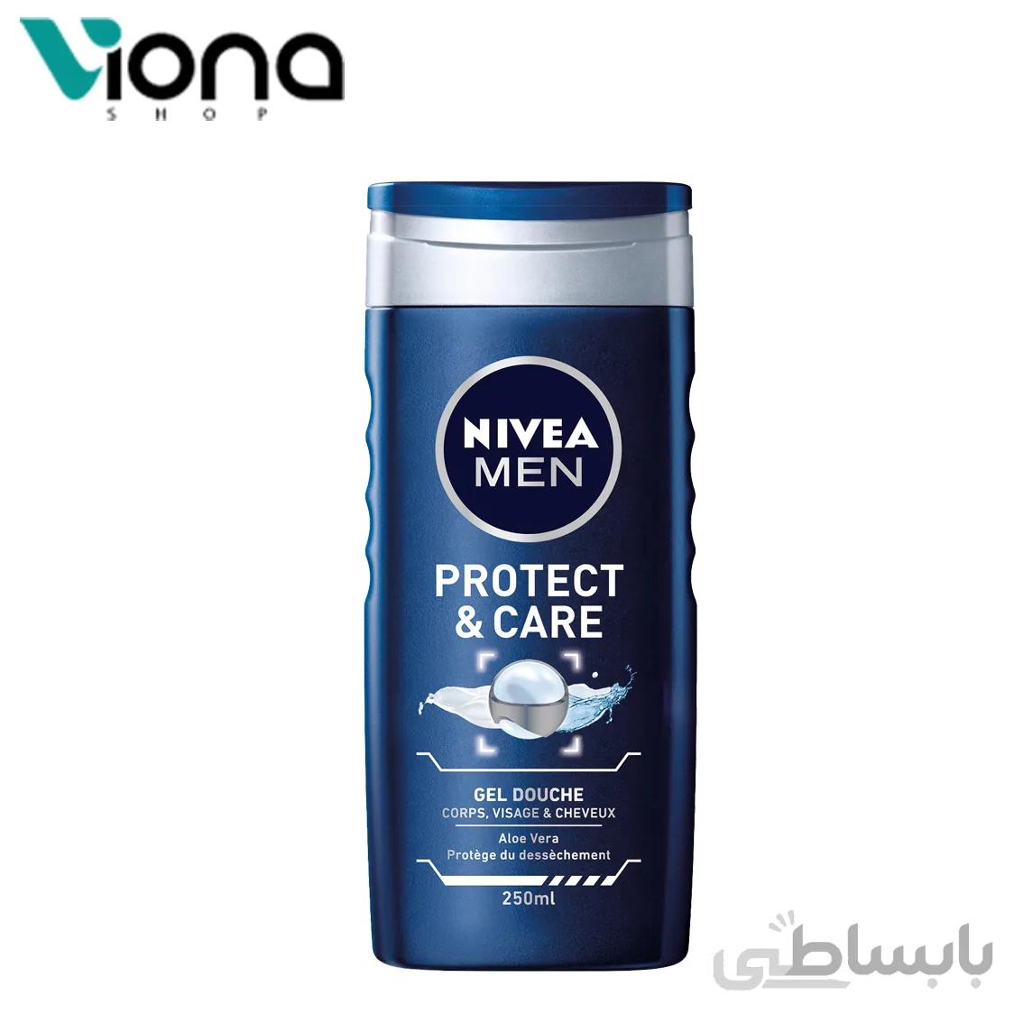 شامپو سر و بدن مردانه نیوا مدل protect and care حجم ۵۰۰ میلی‌لیتر