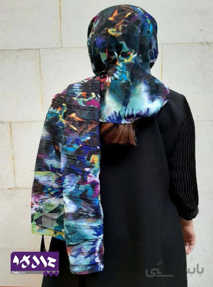 شال پلیسه آبرنگی