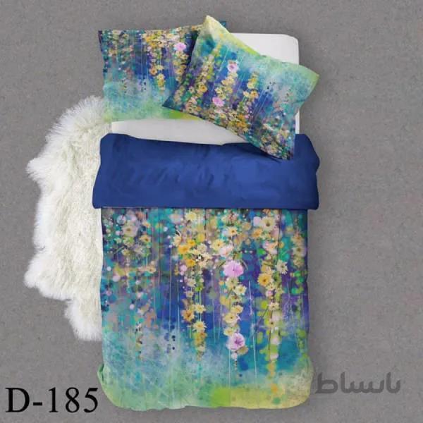 روتختی سه بعدی ساتن ابریشم ترک طرح گلدار - کد D 185