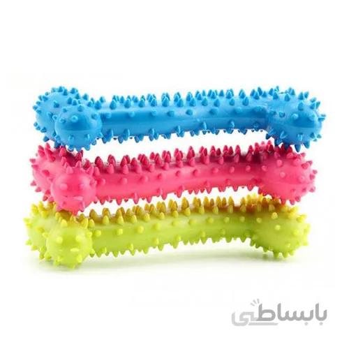 اسباب بازی دندانی سگ طرح استخوان خاردار سایز بزرگ