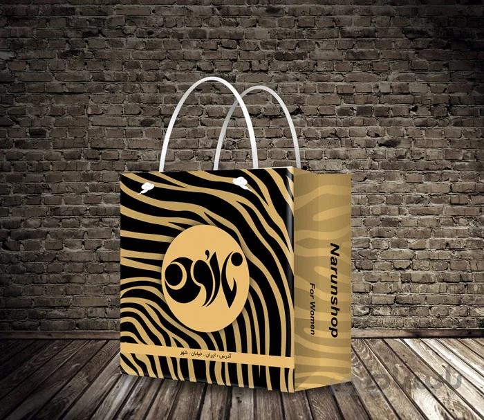طرح ساک دستی لباس فروشی لایه باز