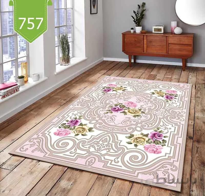 روفرشی کشدوز مخمل ترک کد 757 سایز 350*250 سانتی متر ( 9متری )