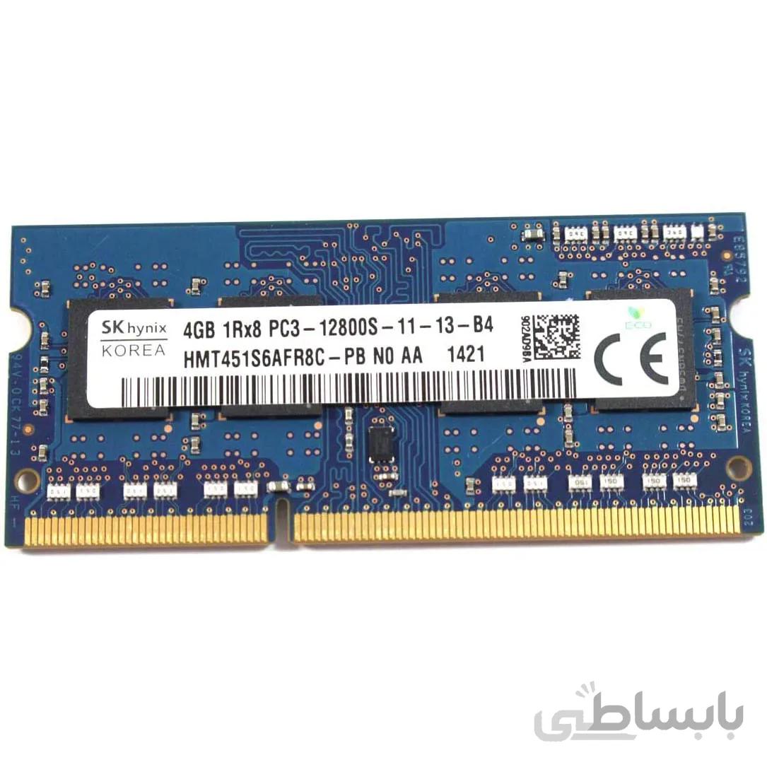 رم لپ تاپ اس کا هاینکس PC3L DDR 3 مدل HMT451S6AFR8C ظرفیت ۴ گیگابایت ا SK Hynix RAM 4 GB DDR3