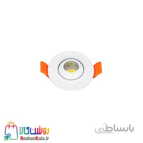چراغ توکار چشمی متحرک۳ وات دایره ای پارس شعاع توس