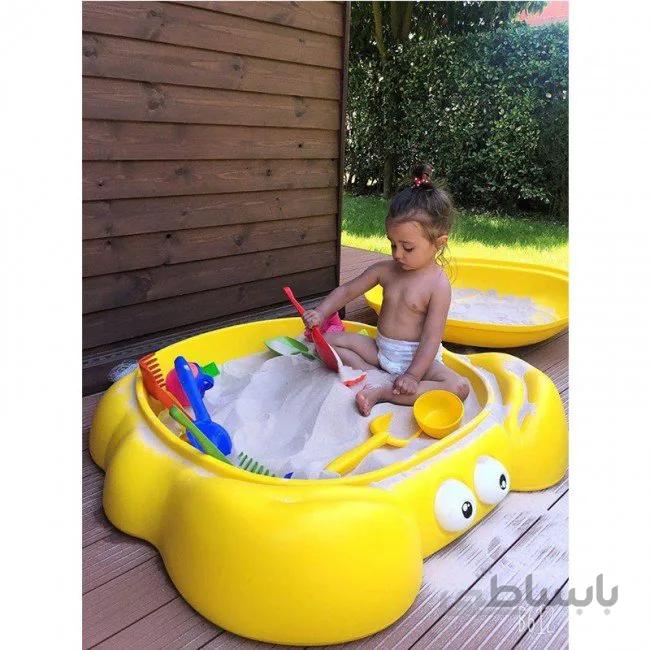 استخر شن بازی کودک picco طرح خرچنگ رنگ زرد کد P/30040/ZA