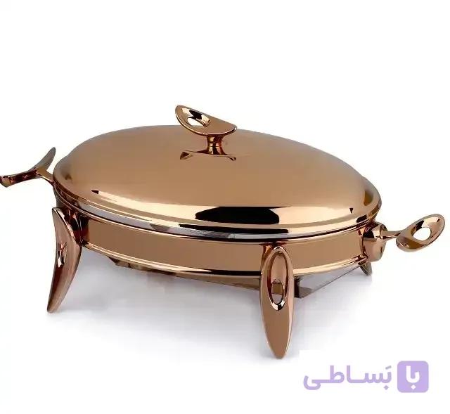 سوفله خوری بیضی تک استیل رزگلد