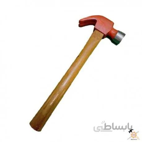 چکش دو شاخ دسته چوبی 600 گرمی