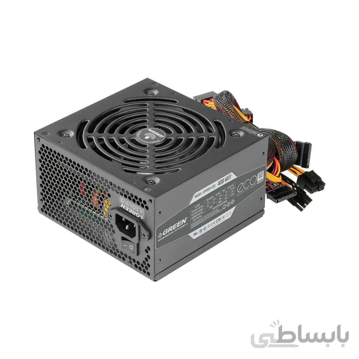 منبع تغذیه کامپیوتر گرین مدل GP400A ECO Rev3.1
