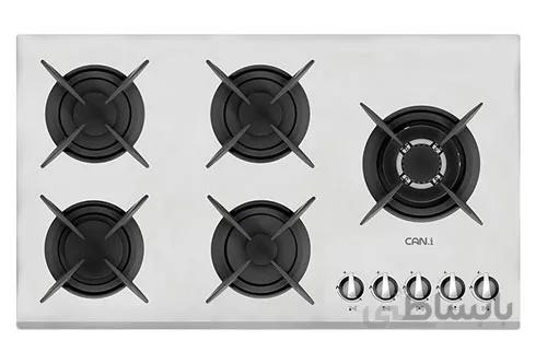 اجاق گاز ۵ شعله شیشه‌ای کن مدل IG-8520 ا Can Gas Hob model IG-8520