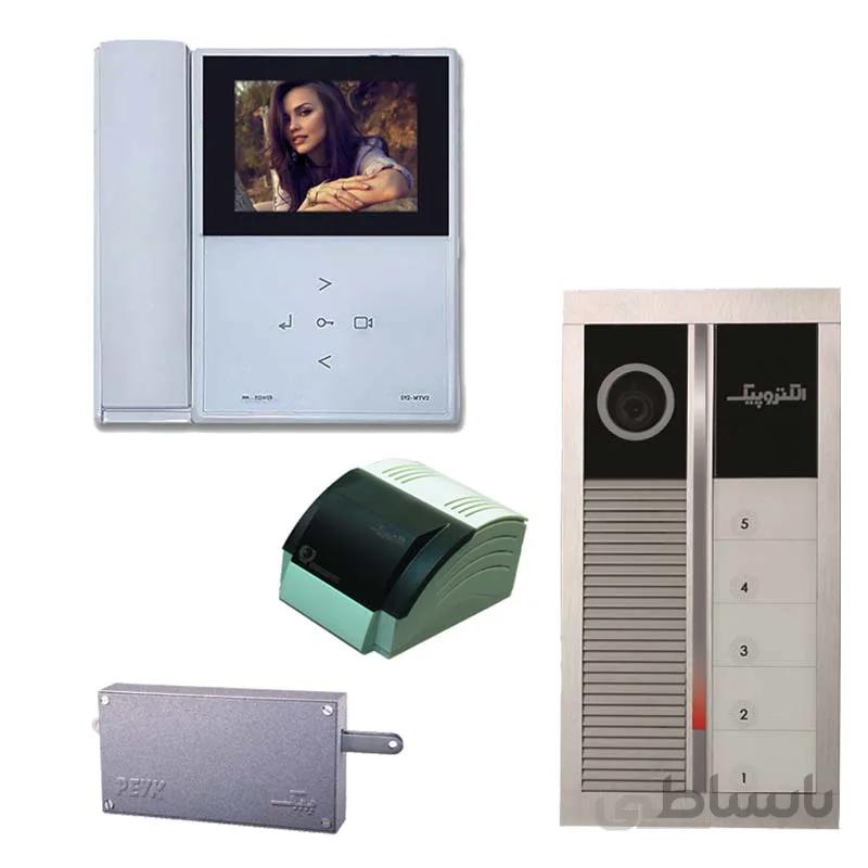 پکیج کامل آیفون تصویری مانیتور 4 اینچ مدل 592 و پنل تصویری رندا الکتروپیک