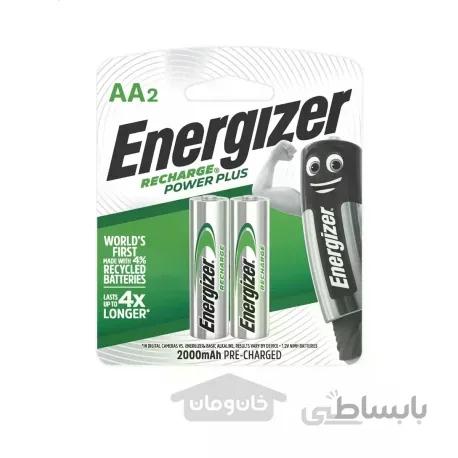 باتری قلمی شارژی AA پاورپلاس انرجایزر 2 عددی 2000 میلی آمپر Energizer