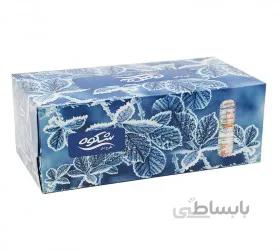 دستمال کاغذی شکوه گلدار 100 برگ سه لایه طرح گل یخ