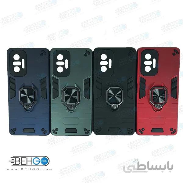 قاب گوشی شیائومی ردمی نوت 10 پرو مکس کاور مدل بتمن ارمور Redmi Note 10 Pro ا Anti Shock Anti Shock BATMAN ARMOR FINGER RING CASE COVER For Xiaomi Redmi Note 10 Pro