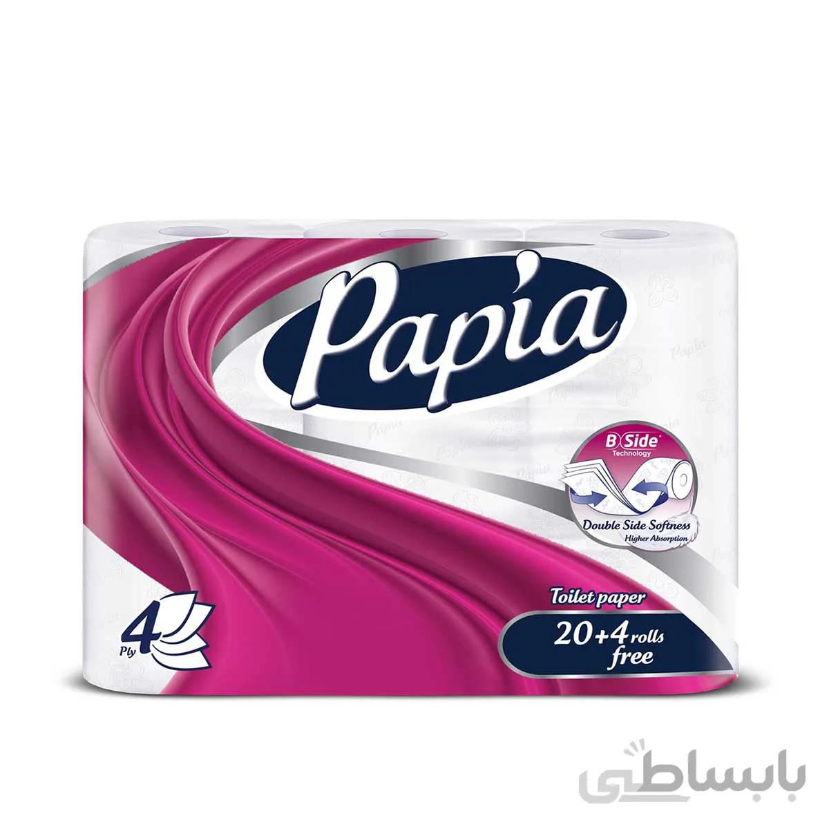 دستمال توالت پاپیا 24 رولی